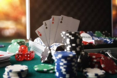 Three Card Poker hand comparison showing player and dealer cards